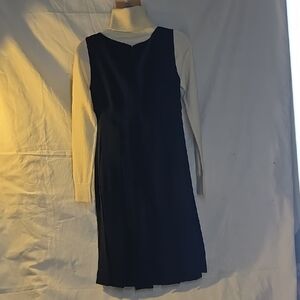 CAbi Black and Cream Colorblock Dress